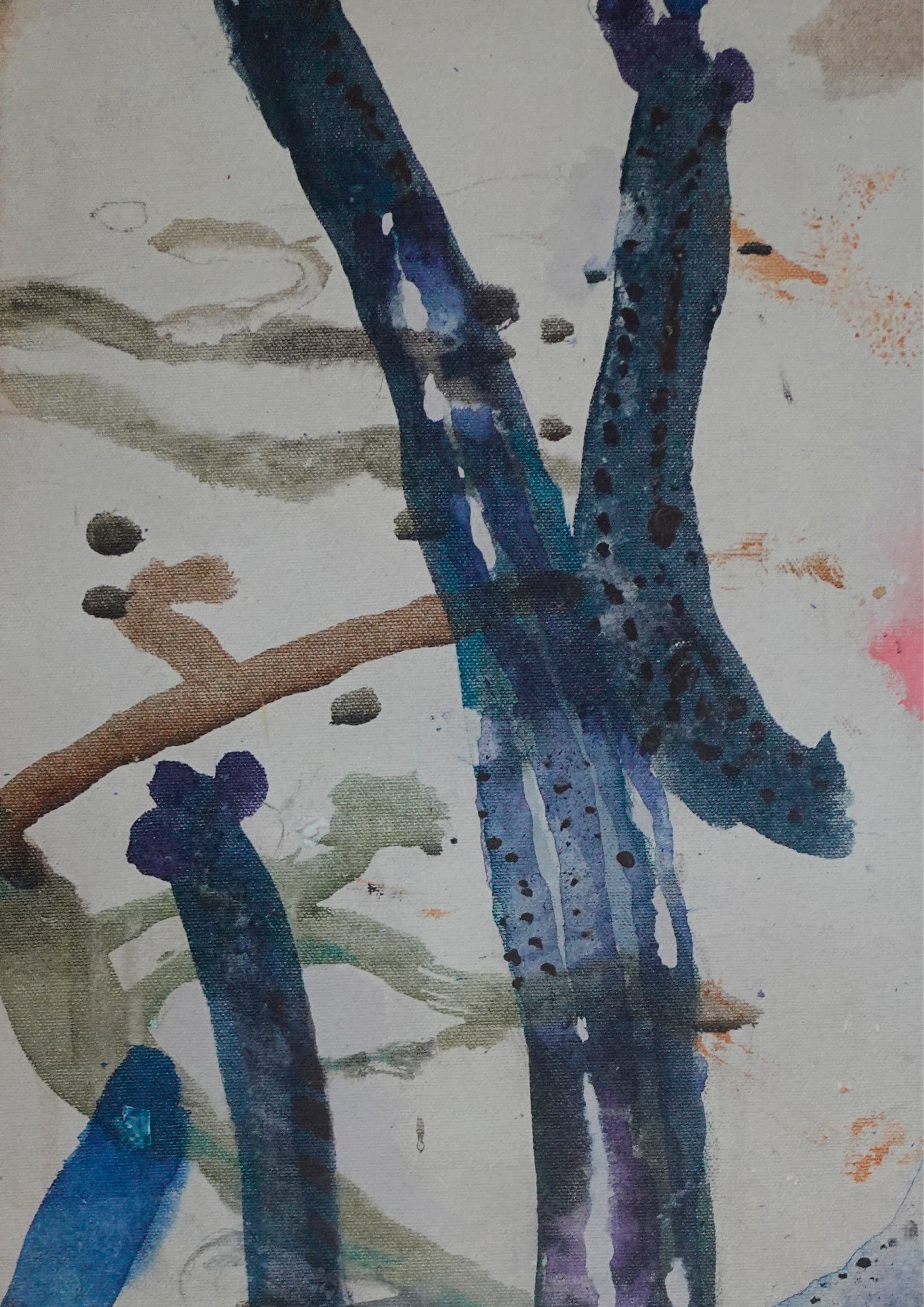 Concrete stairs with light