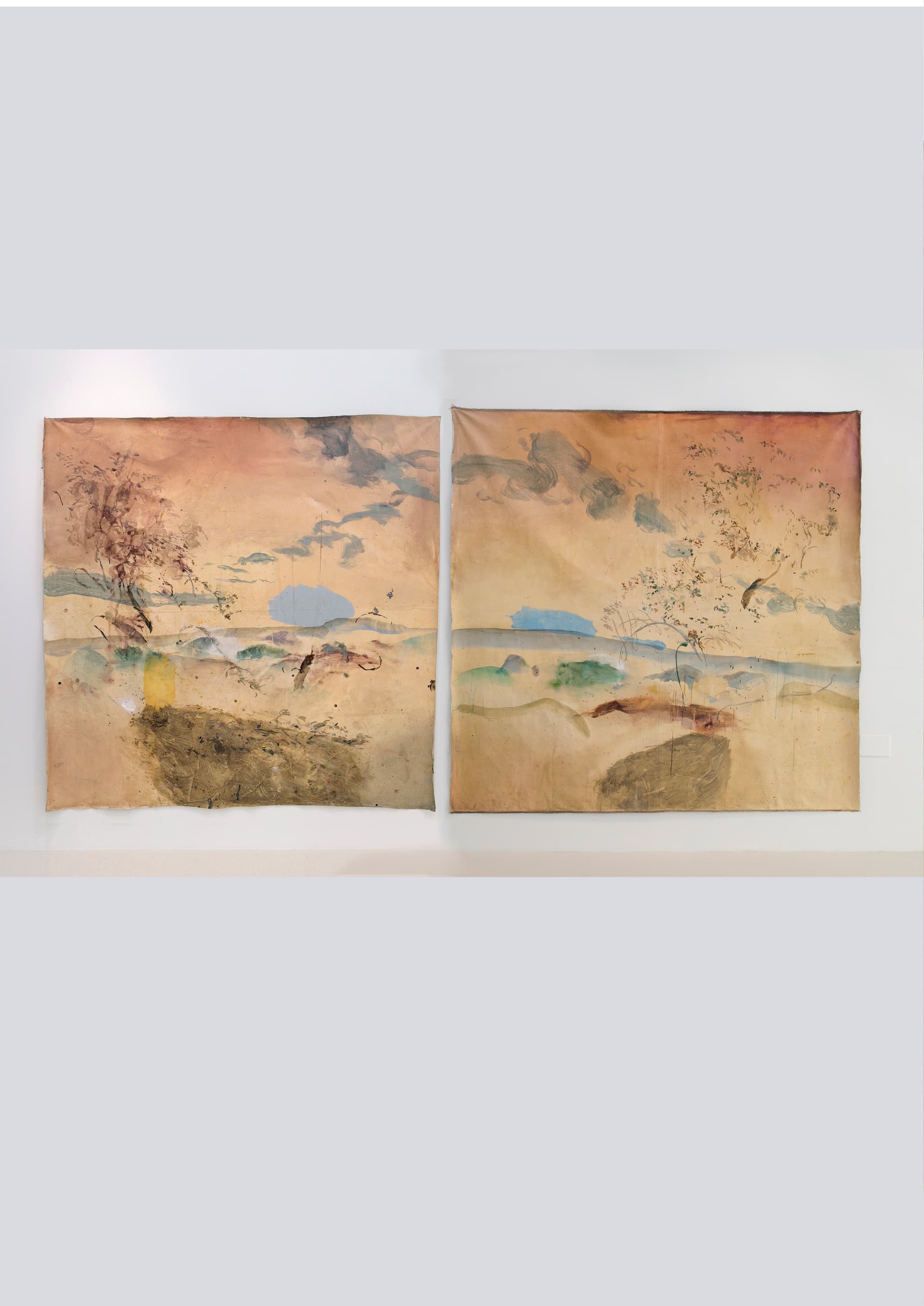 Concrete stairs with light