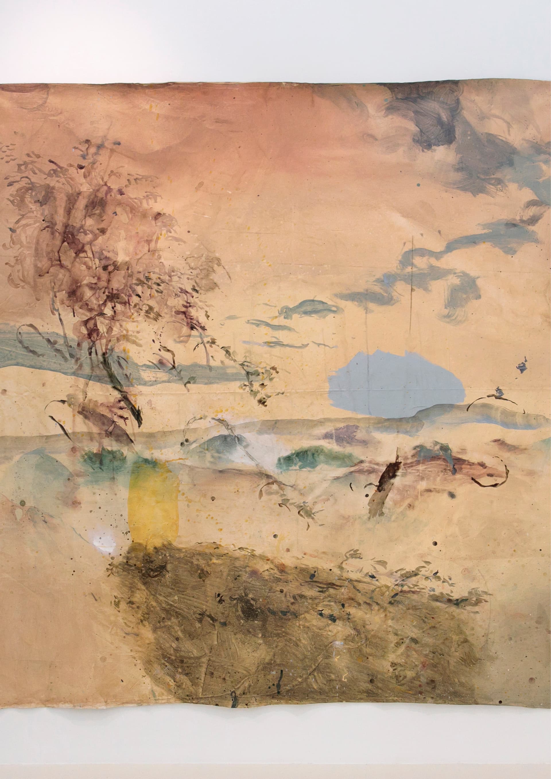 Concrete stairs with light