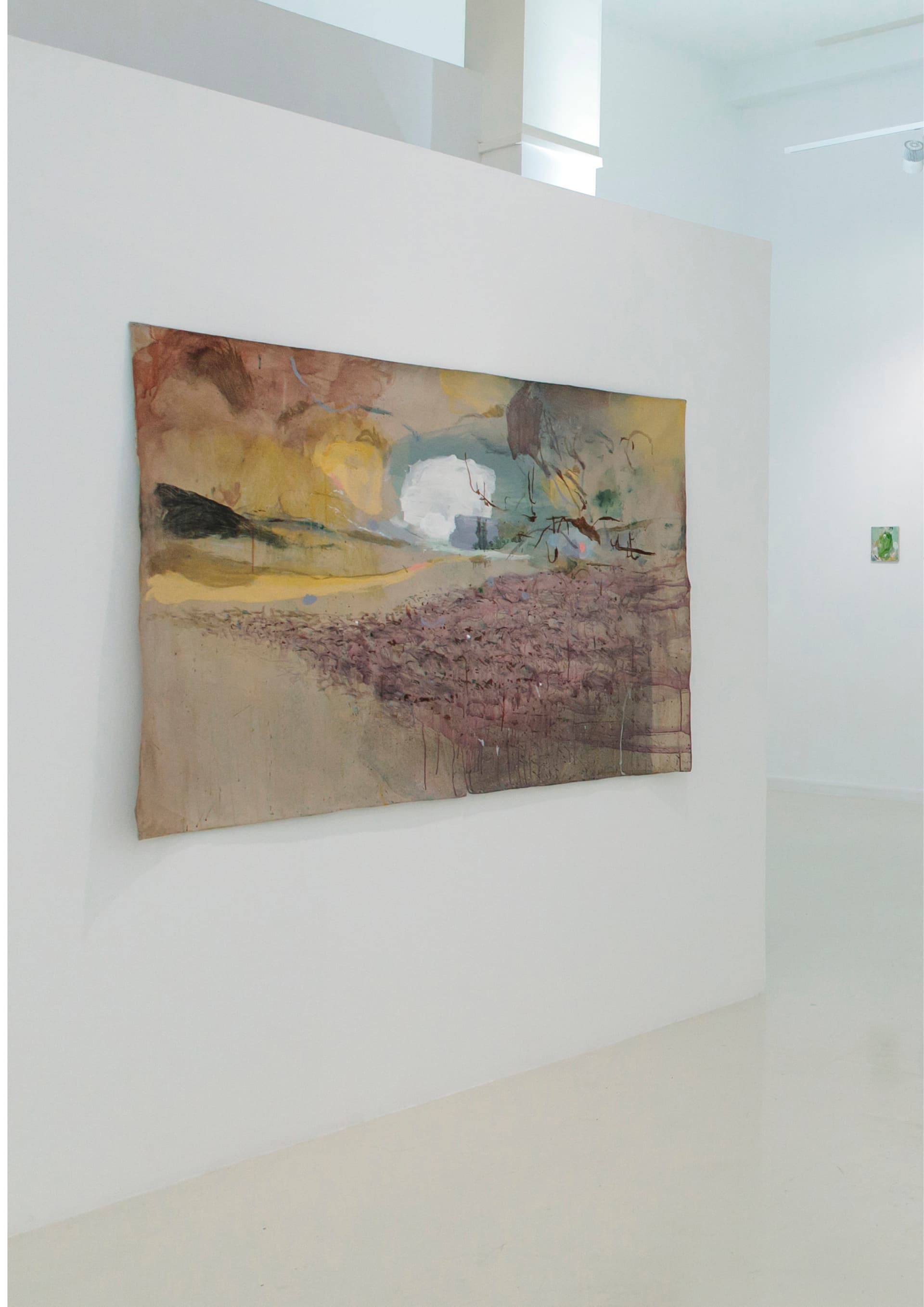 Concrete stairs with light