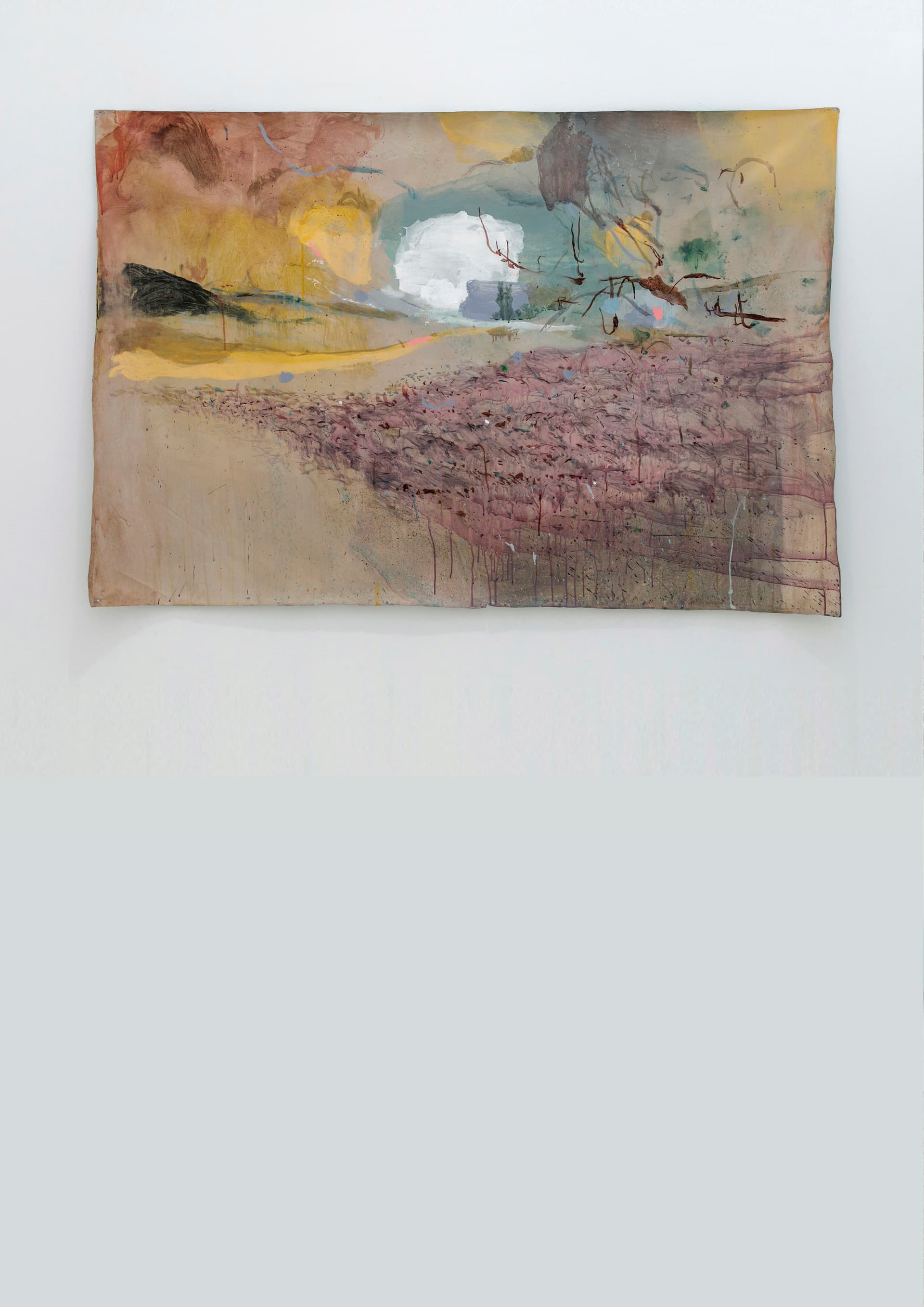 Concrete stairs with light