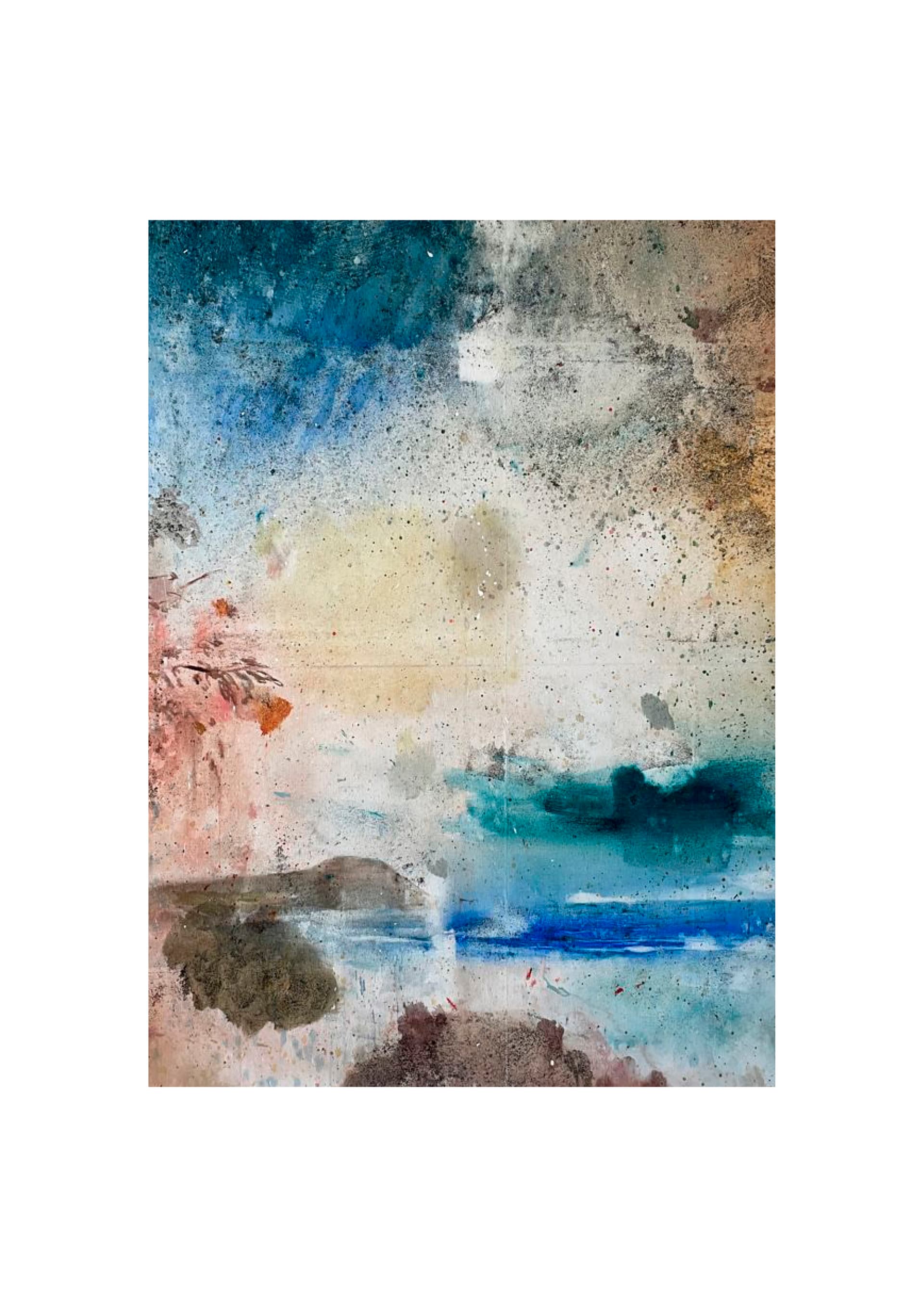 Concrete stairs with light