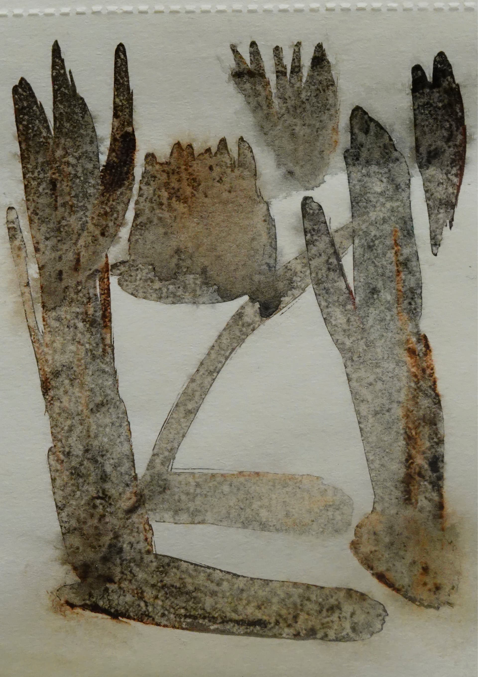 Concrete stairs with light