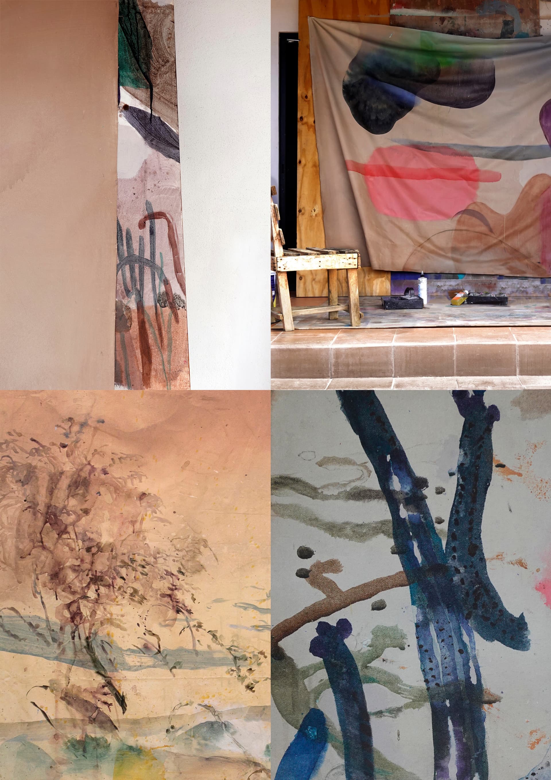 Concrete stairs with light